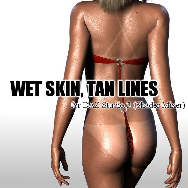Wet Skin, Tan Lines (D|S3 ShaderMixer)