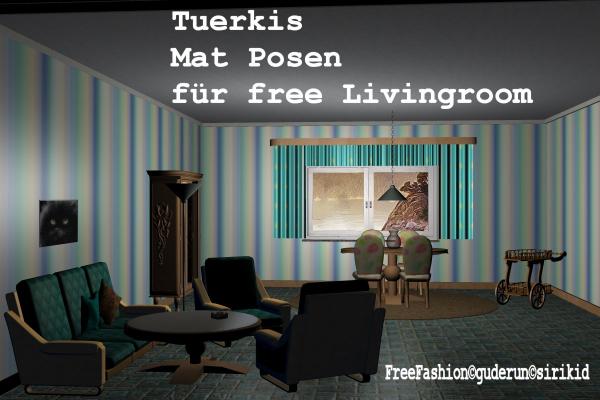 Tuerkise Texture set for the free Living Room