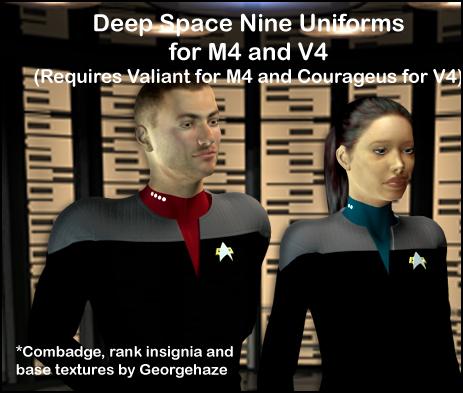 DS9 Starfleet Uniforms for M4 and V4
