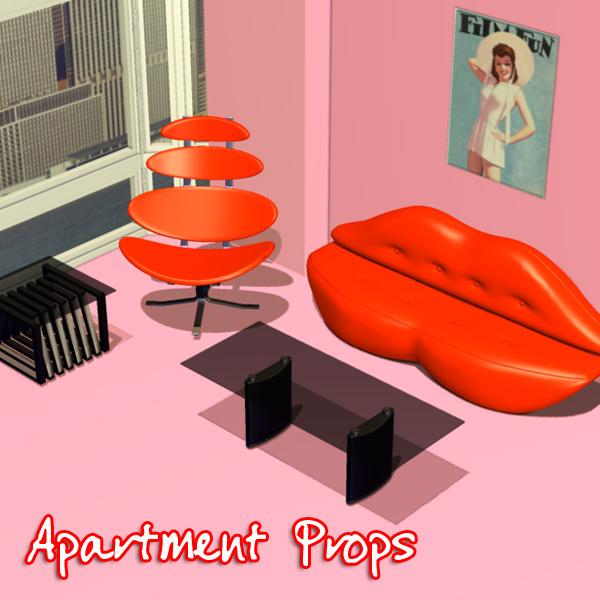 Apartment Props for Poser