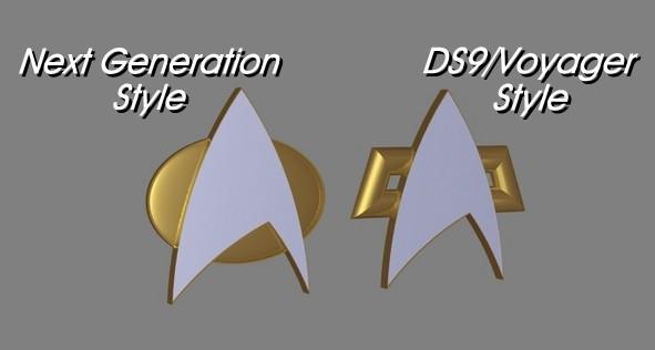 TNG and DS9/Voyager Badges for V4 and M4