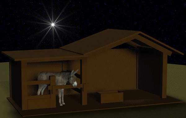 Nativity stable - enclosed version