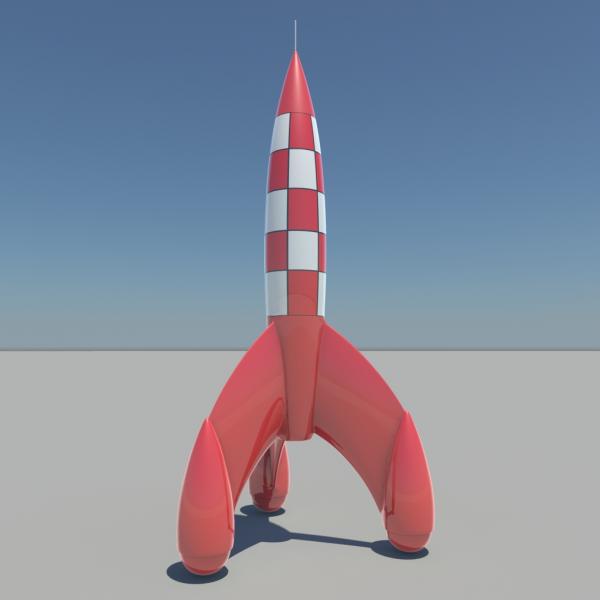 tintin moon rocket