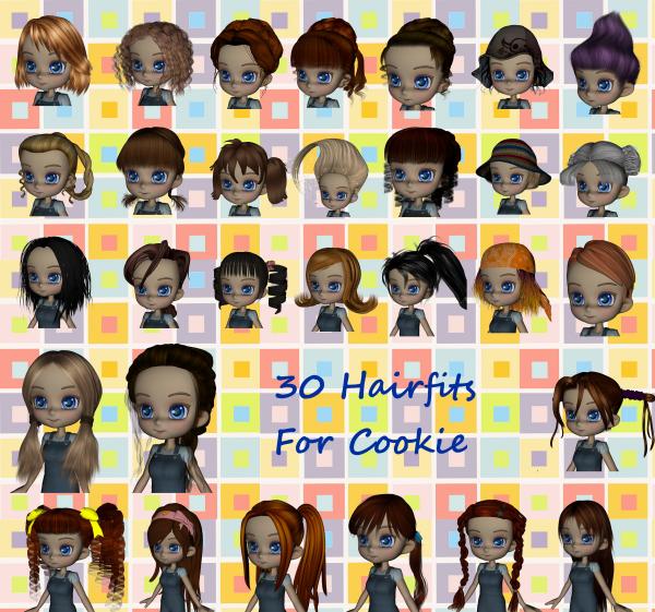 30 Hairfits for Cookie