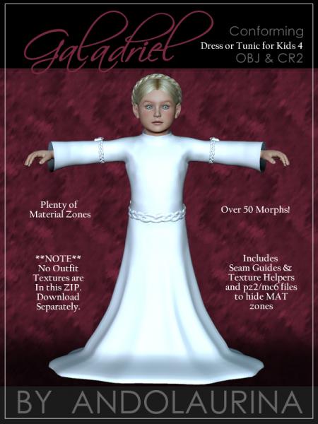 Kids 4 Galadriel Outfit - Dress or Tunic