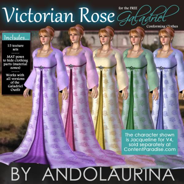 PART 1 Victorian Rose Textures for Galadriel