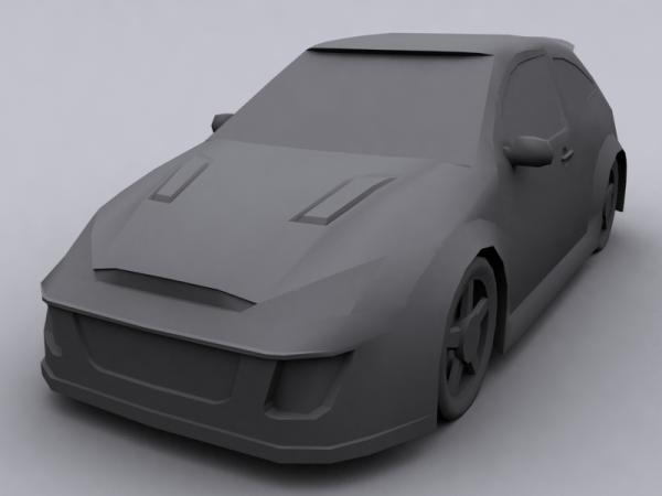Ford Focus WRS Low Poly Model