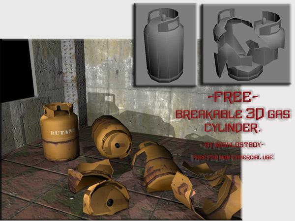 free breakable gas cylinder