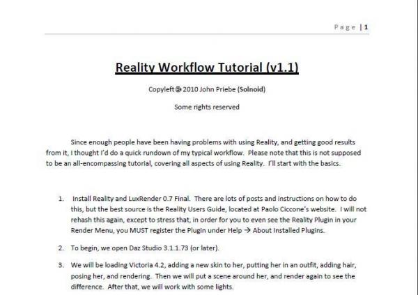 Reality 1.01 For Daz Studio Workflow Tutorial