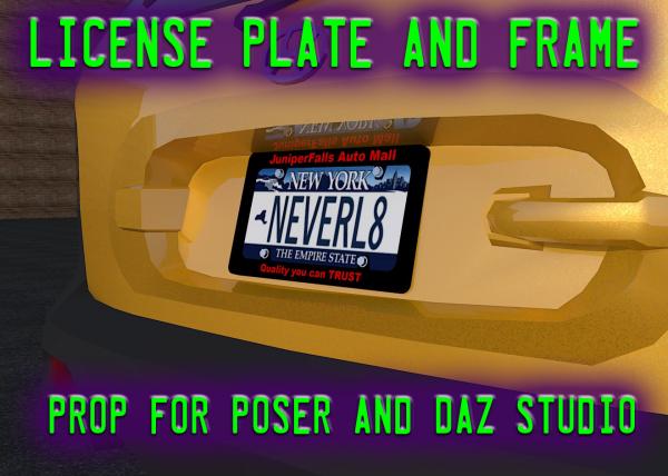 License Plate And Frame