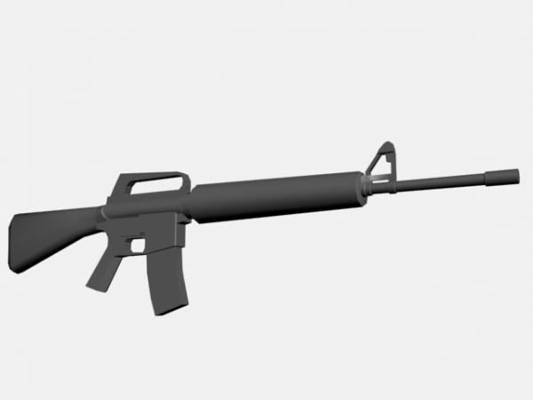 M-16A2 US Army Assault Riffle low poly model
