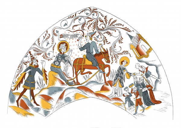 Medieval church frescoes