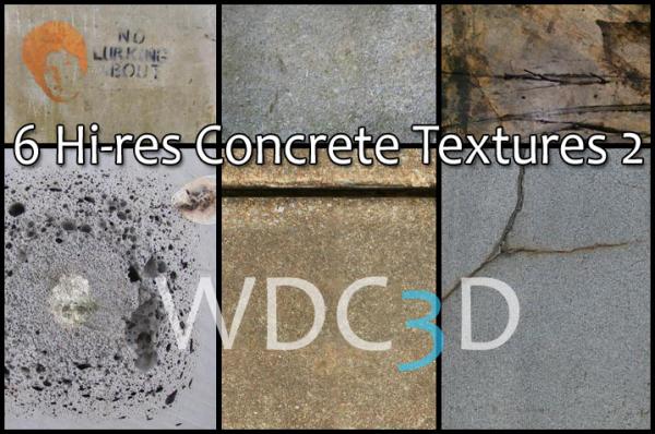 6 high res Concrete Textures 2