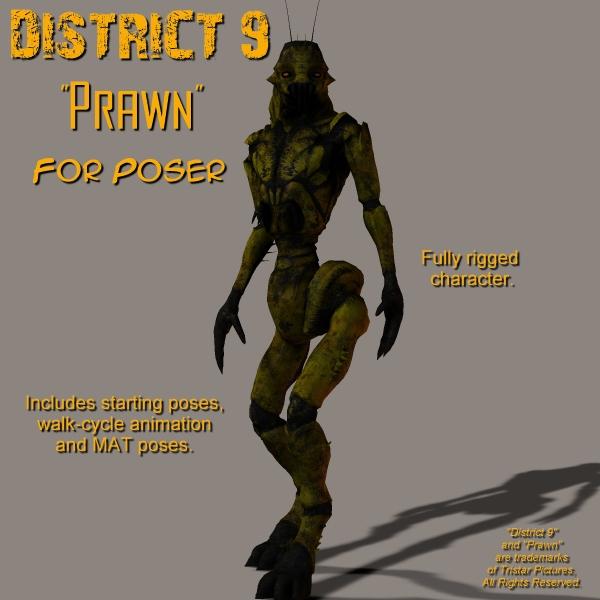 District 9's Prawn, Poserized.