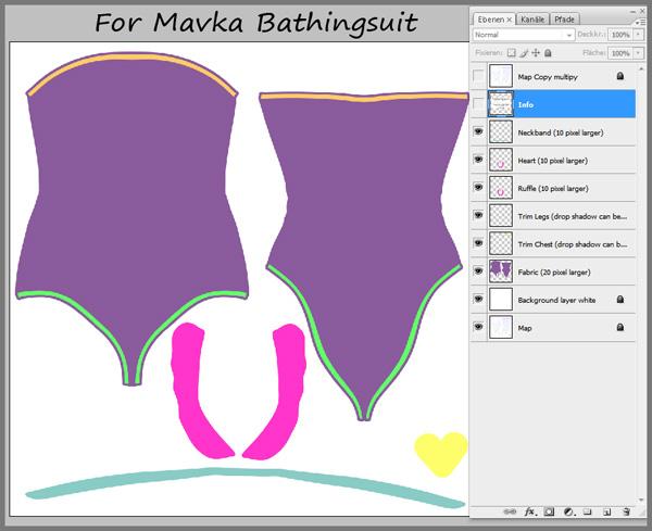 Mavka Bathingsuit - Texturing Helper (psd)