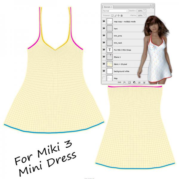 Miki 3 Mini Dress - Texturing Helper (PSD)