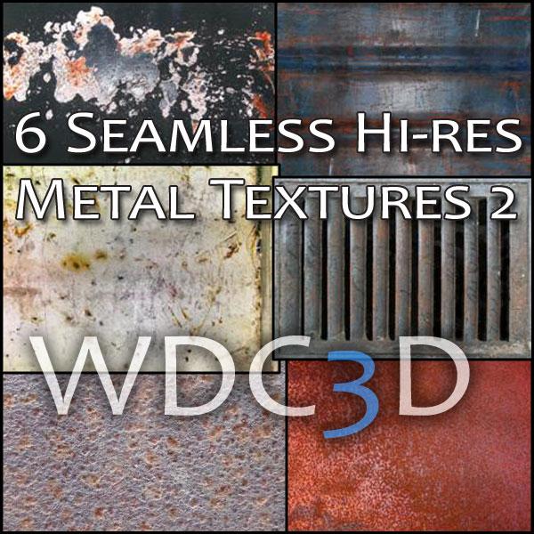 6 Seamless high-res Metal Textures 2