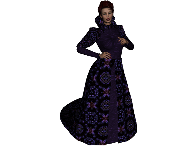 Queens Court-V3MFD-Royal Purple Velvet Brocade