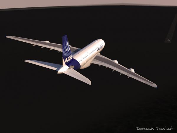 A380 approaching Runway