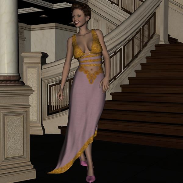 MARCH MADNESS-Movie Dress-Golden Pink