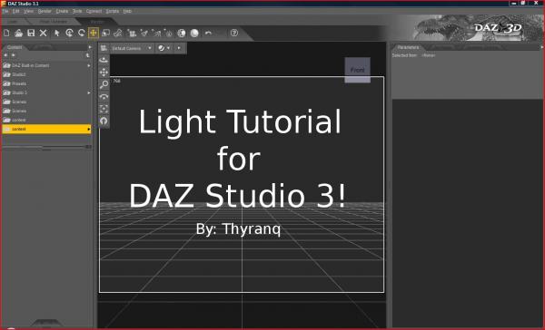 Light Tutorial for DAZ Studio 3!