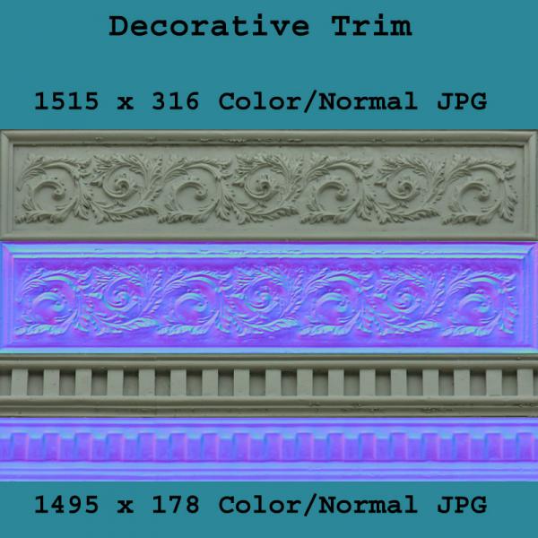 Decorative Trim - (2)Color &amp; Normal Tile Textures