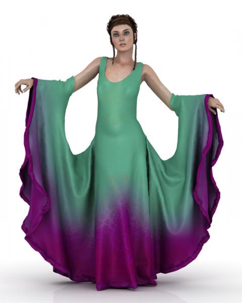 Sleevewings dress (Poser only)