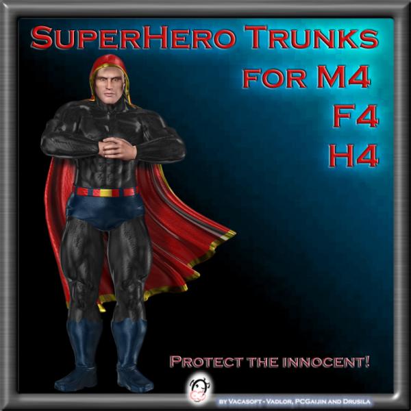Superhero Trunks for M4 - F4 - H4