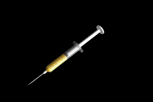 Hypodermic with content texture