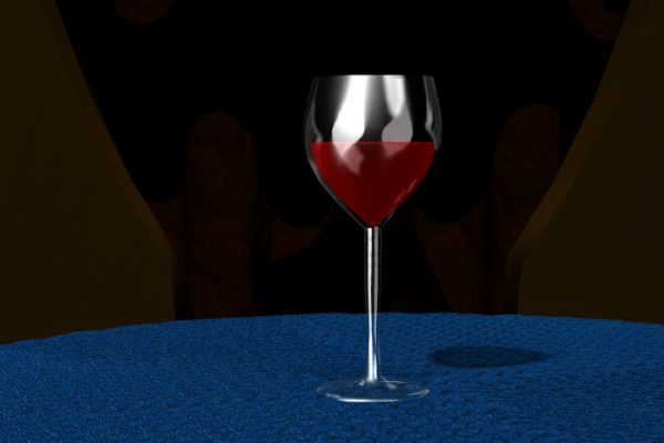 Wine Glass with Contents