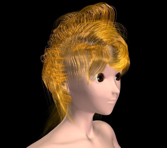 Anime Princess for Aiko 3- Stranded Hair for Poser
