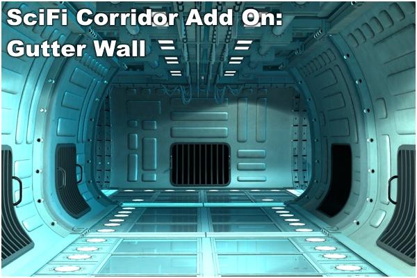 SciFi Corridor Constr. Set Add On: Gutter Wall
