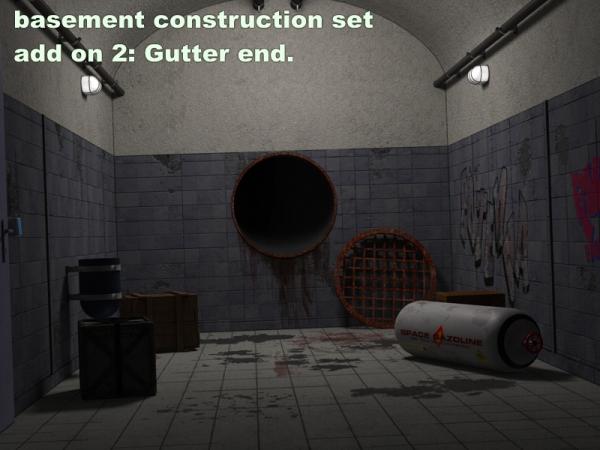 Basement Construction Set Add On 2: Gutter End