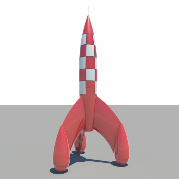 tintin rocket hires fbx model