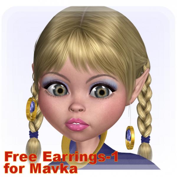 Free Earrings 1 for Mavka