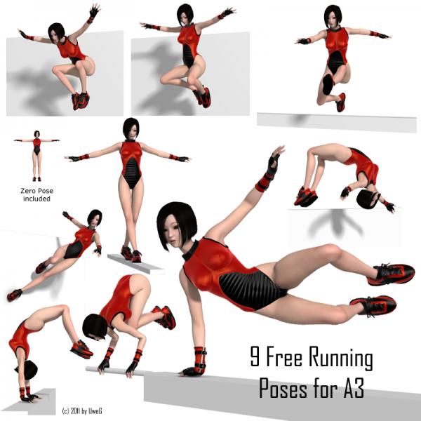 9 Free Running Poses For Aiko 3