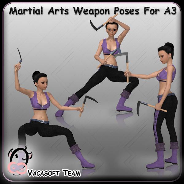 Martial Arts Weapon Poses for A3