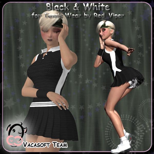 Black & White for Tennis Wear