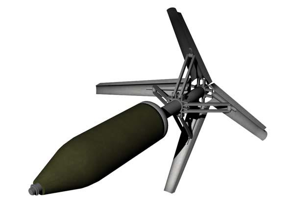 MK82 Bomb With stabilization\retardation fins out