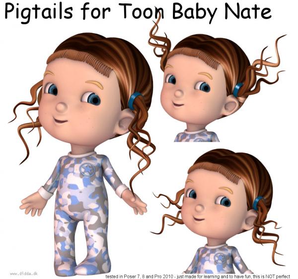 Free Pigtails for Toon Baby Nate