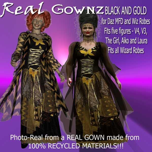 Real Gownz: Black and Gold