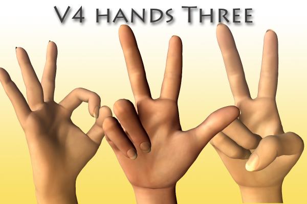 “V4 hand Three”