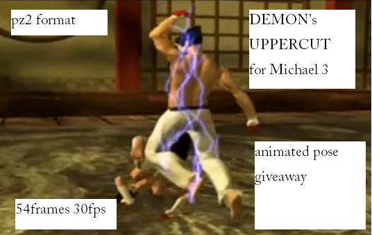 demon's uppercut animated pose