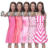 Mobile Phone Girl Dress