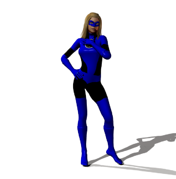 Victoria 4 JQ Bodysuit Blue Lantern
