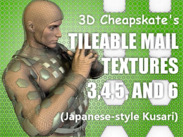 Tileable Mail Textures 3-6 (Kusari)