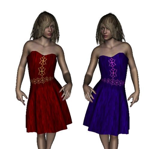 Jewelled Textures for Genesis Generic Dress