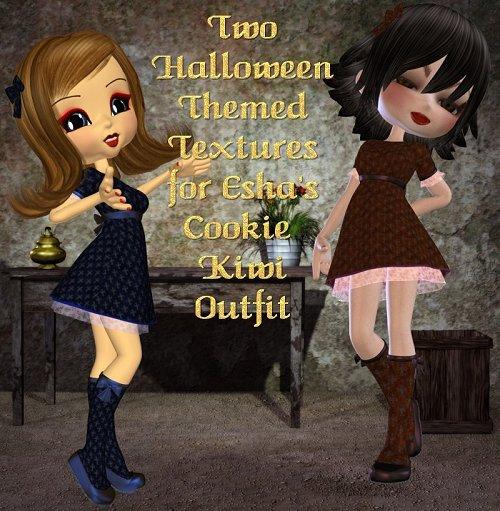 Halloween Textures Cookie Kiwi Dress