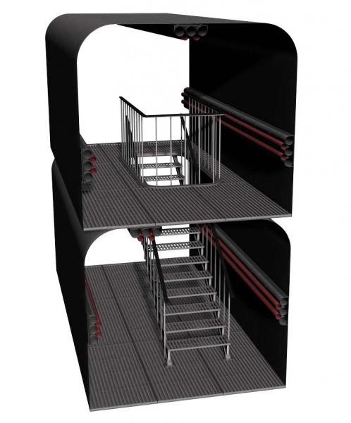 Steampunk\Ship Corridor: Staircase\Multi-level 1