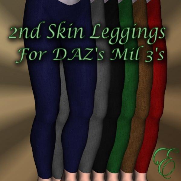 Simple 2nd-skin pants for DAZ&#039;s Mil 3 people